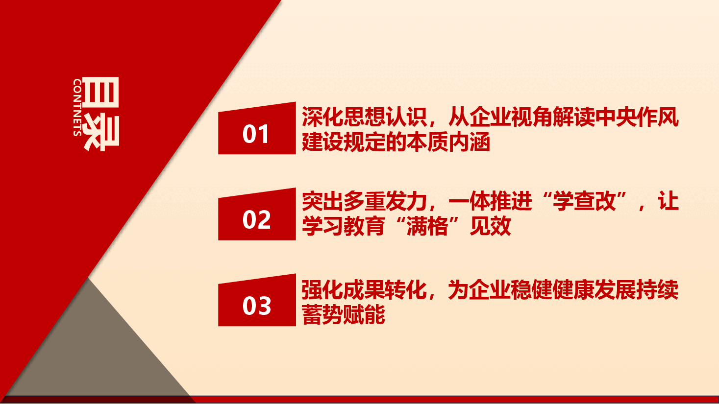 国企学习教育专题党课《扎实开展作风建设学习教育 为国有企业高质量发展提供坚强的纪律作风保障》(PPT+文字稿).pptx,第3页预览