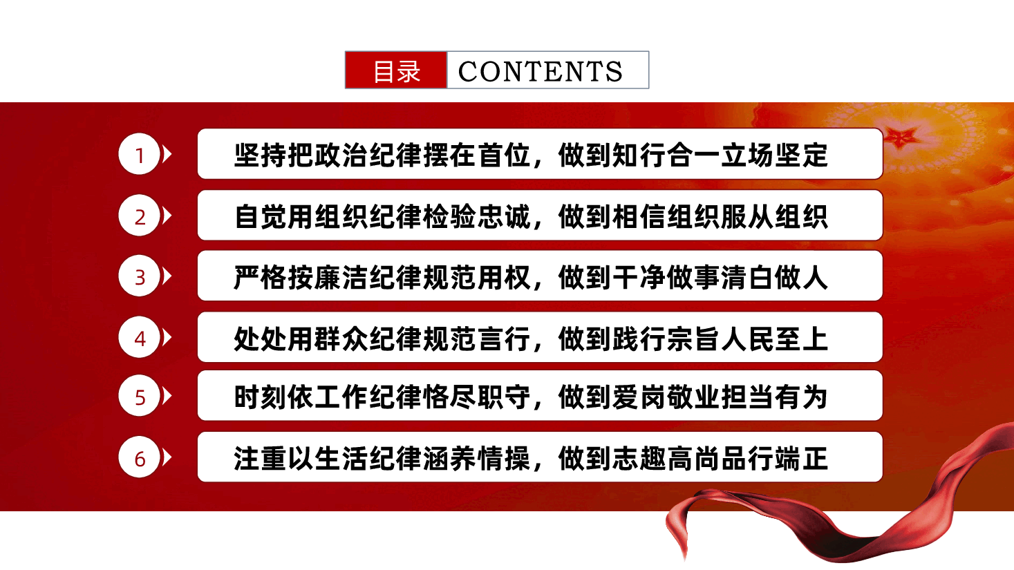 带头遵规守纪、自觉以上率下、立起新时代党员干部的好样子ppt——严守党的六大纪律(含讲稿).pptx,第3页预览