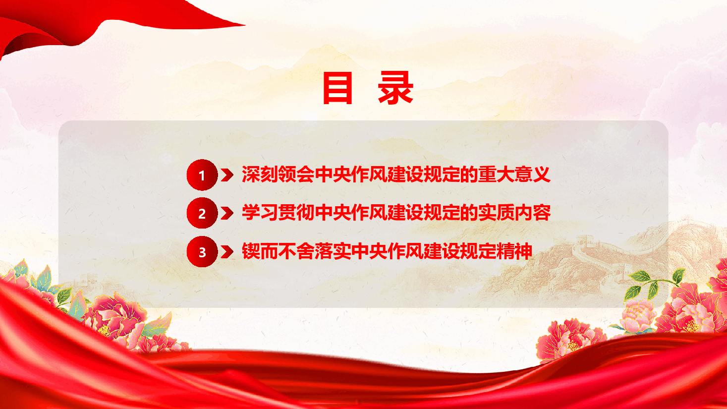 学习教育专题党课(附讲稿):作风建设规定何以深刻改变中国.pptx,第3页预览