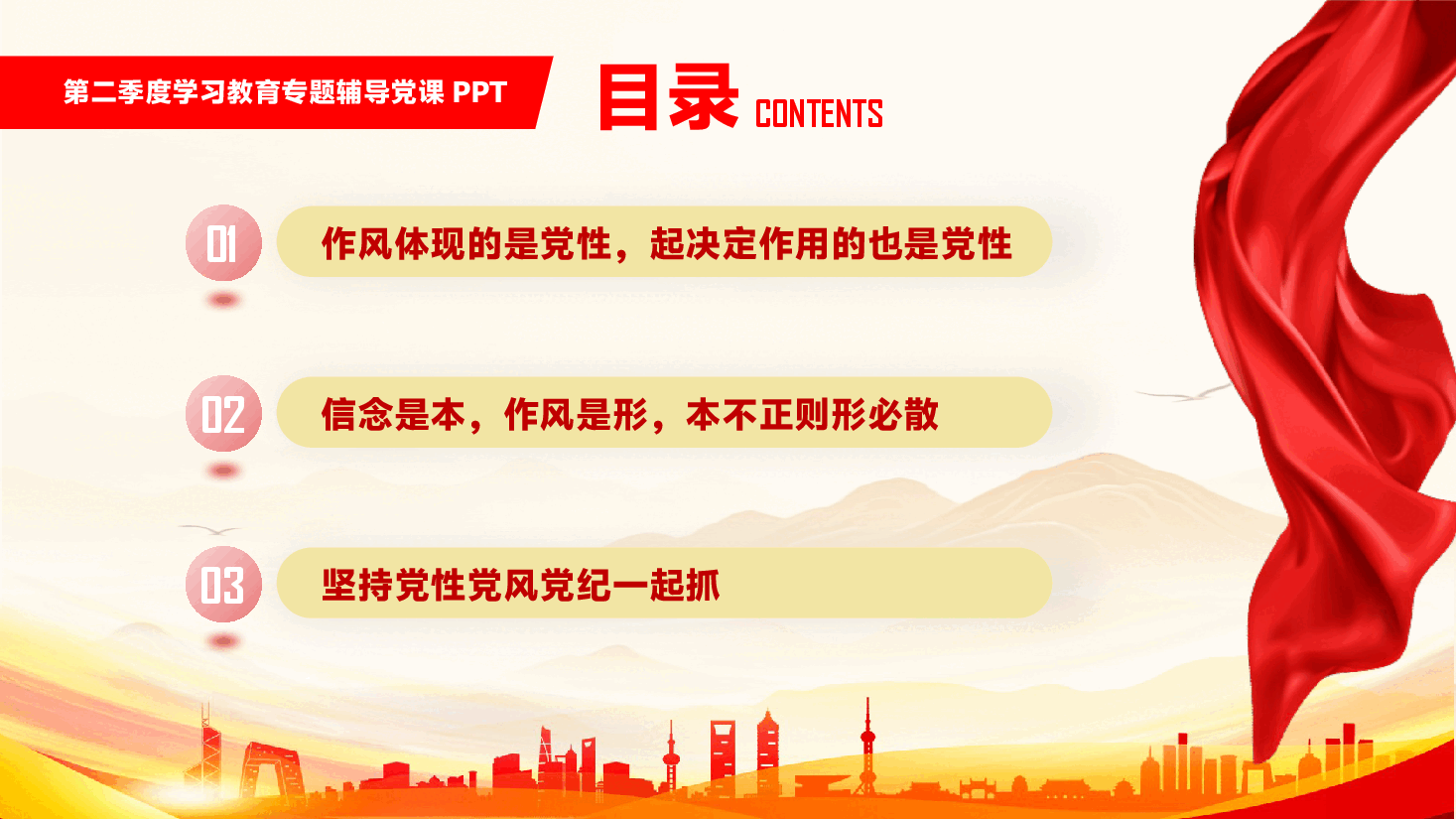 第二季度专题辅导党课PPT(附文稿):作风问题本质上是党性问题.pptx,第3页预览