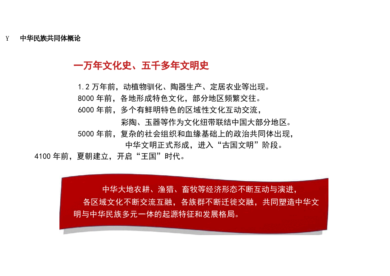 2025版中华民族共同体概论课件第三讲文明初现与中华民族起源(史前时期)第四讲天下秩序与华夏共同体演进(夏商周时期).pptx,第3页预览