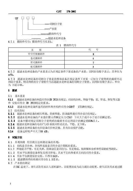 CJT170-2002 超滤水处理设备.doc,第4页预览