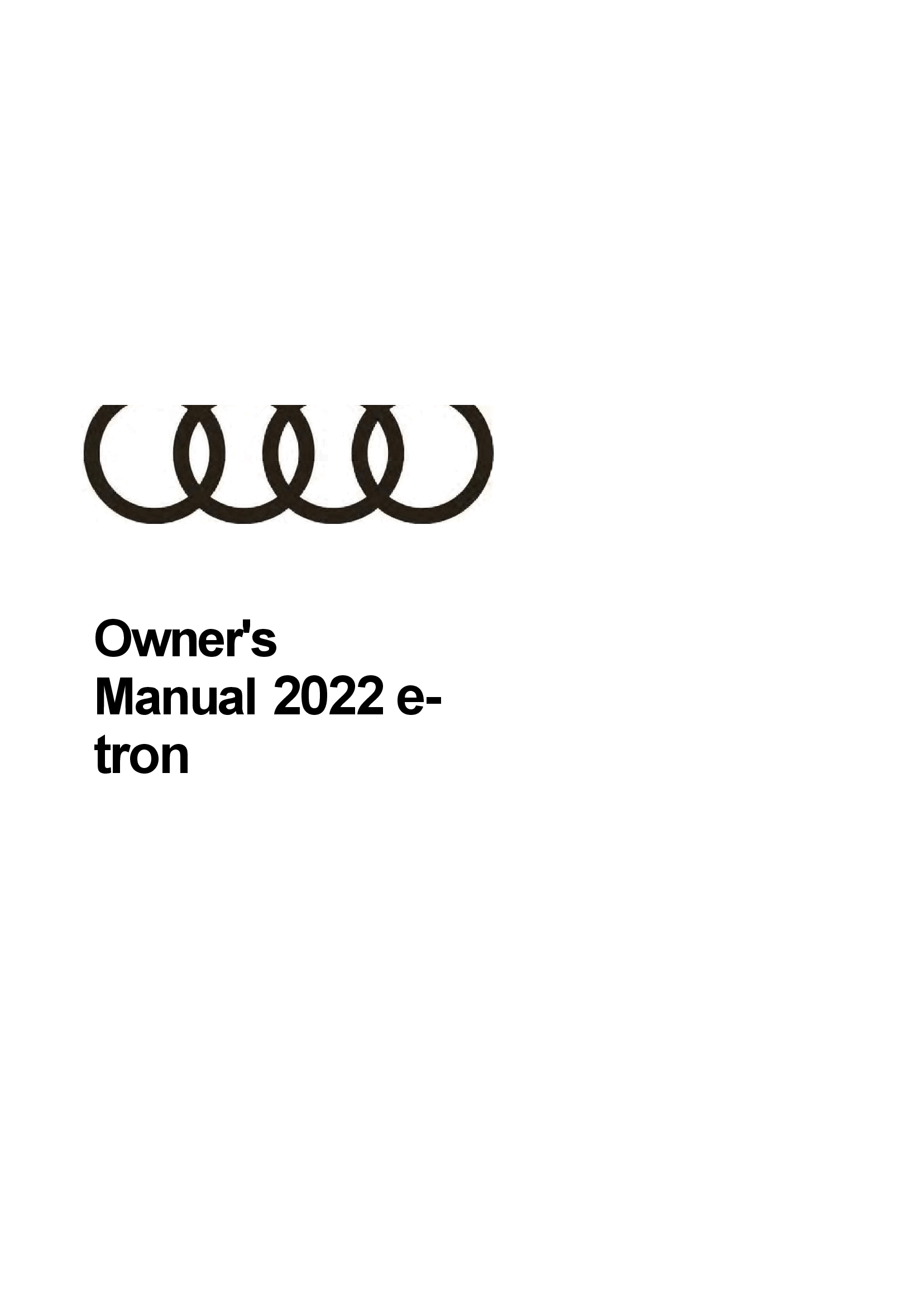 奥迪e-tron汽车说明书.docx,第1页预览