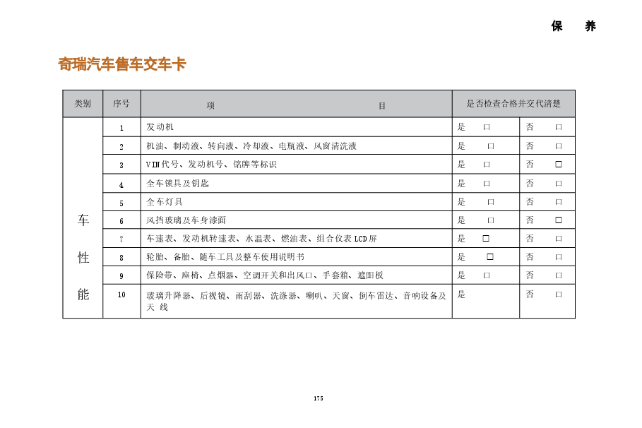 奇瑞艾瑞泽M7保养手册.docx,第3页预览
