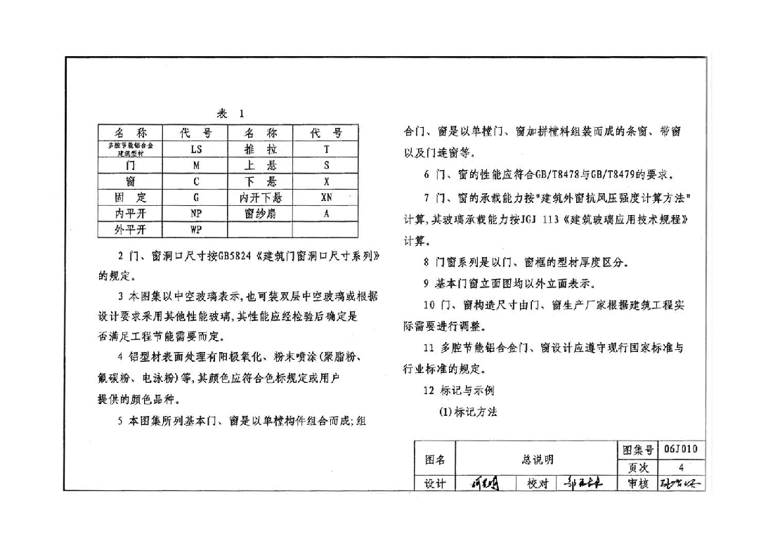 06J010 铝合金节能门窗标准设计.pdf,第4页预览