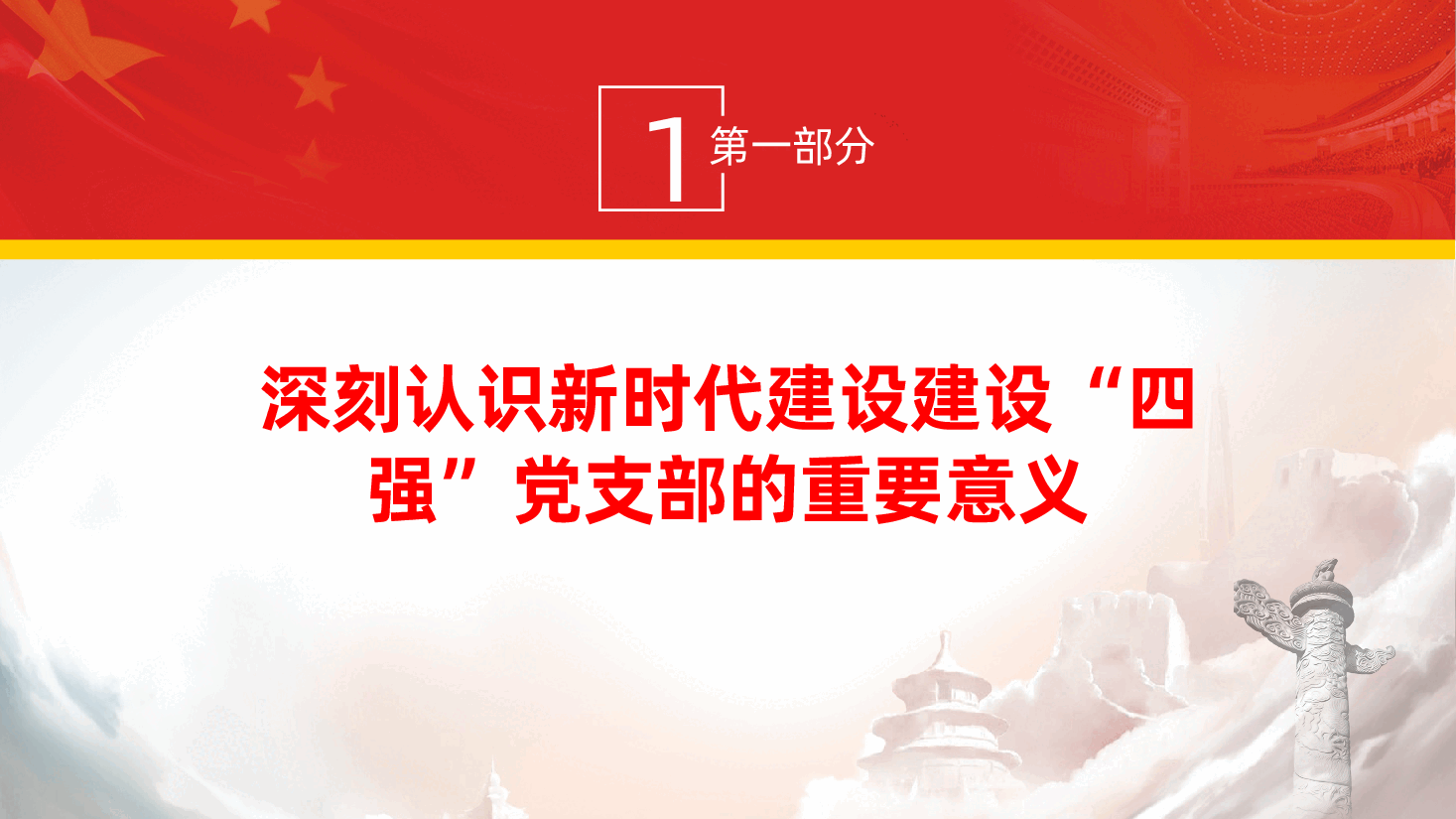建设“四强”党支部，以高质量机关党建引领保障高质量发展ppt——（政治功能强、支部班子强、党员队伍强、作用发挥强）含讲稿.pptx，第4页预览