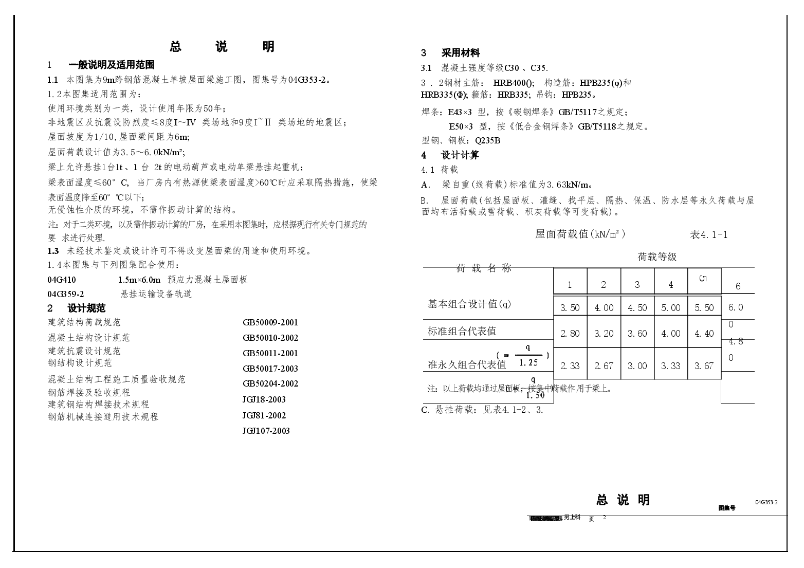 04G353-2 钢筋混凝土屋面梁.doc，第2页预览