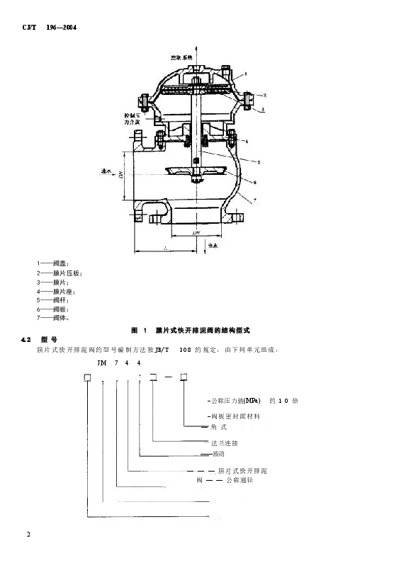 CJT196-2004 膜片式快开排泥阀.doc,第4页预览