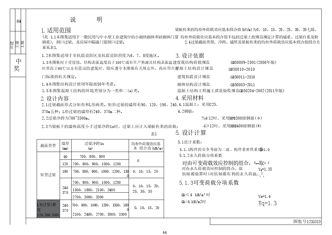 12ZG313_钢筋混凝土过梁.doc,第2页预览