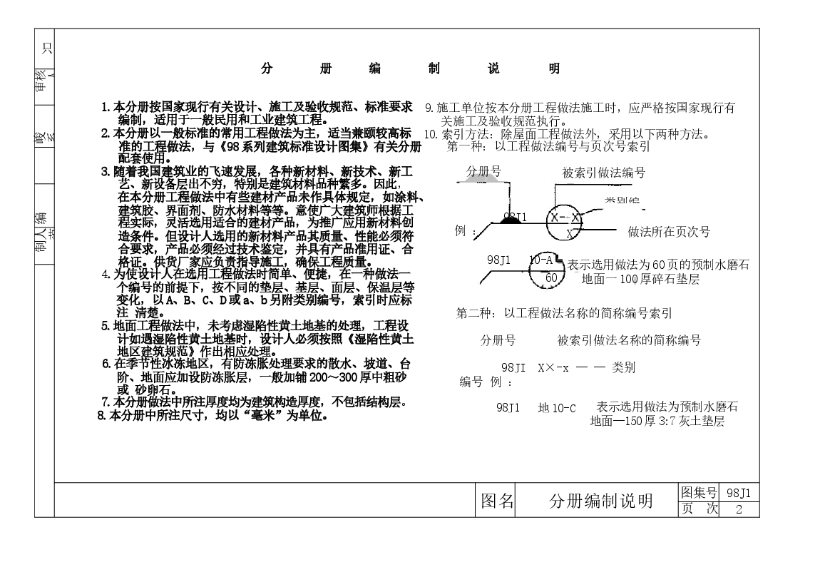 98J1-98J12 工程做法标准设计图集.docx,第4页预览