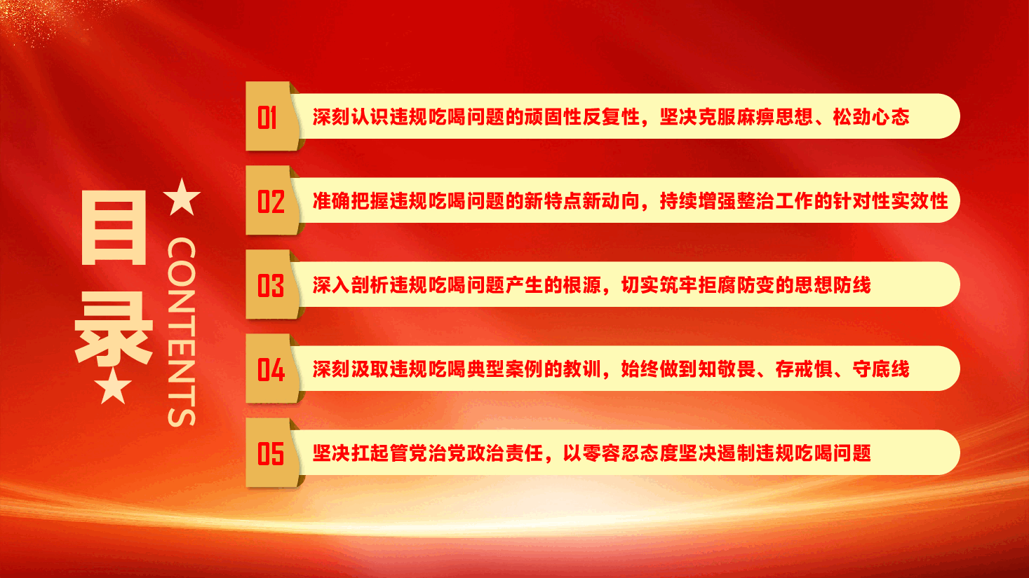 整治违规吃喝专题党课PPT(附文稿):以案为鉴,敲响违规吃喝“警示钟”.pptx,第3页预览