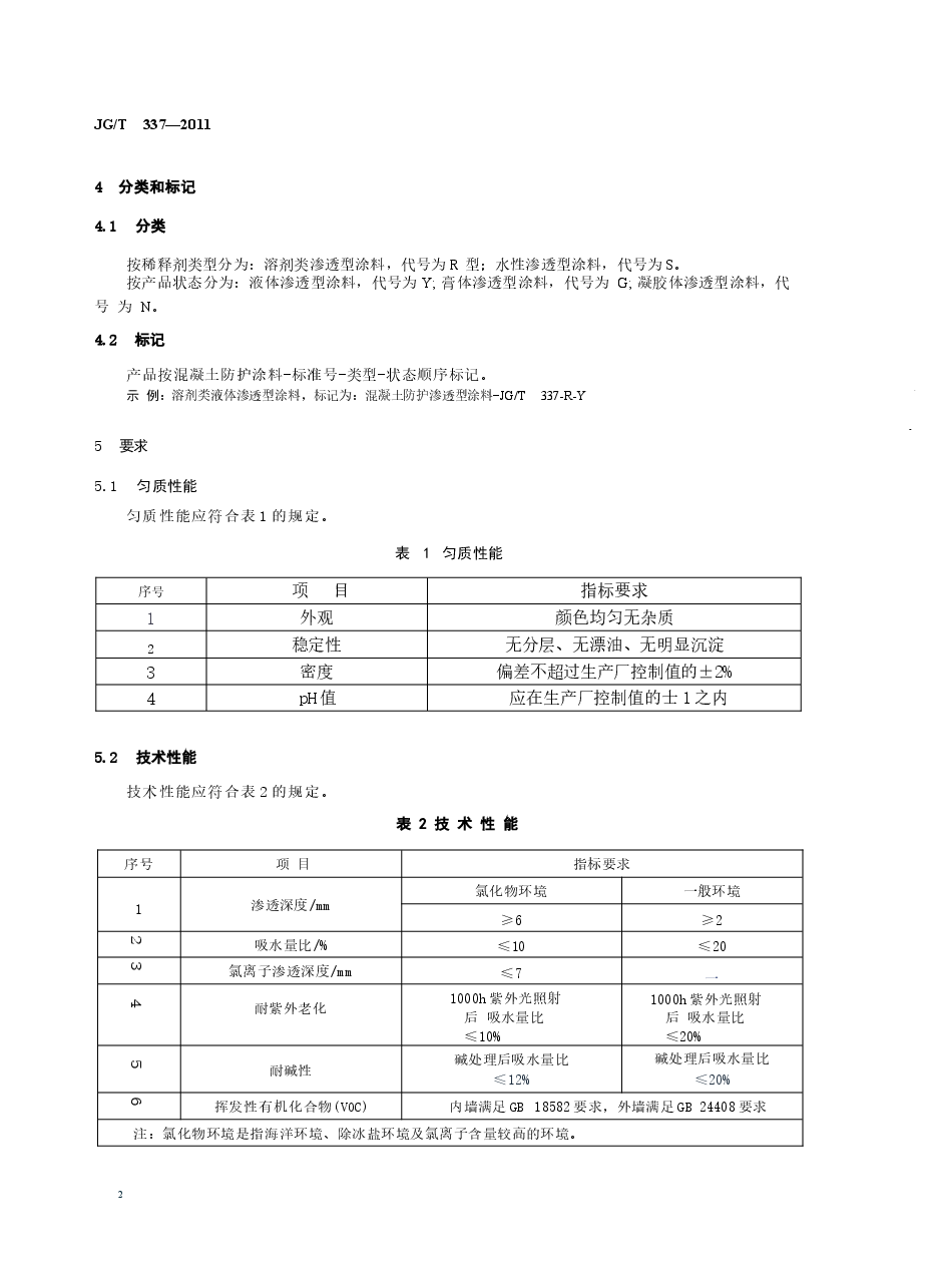 JGT337-2011 混凝土结构防护用渗透型涂料.docx,第4页预览