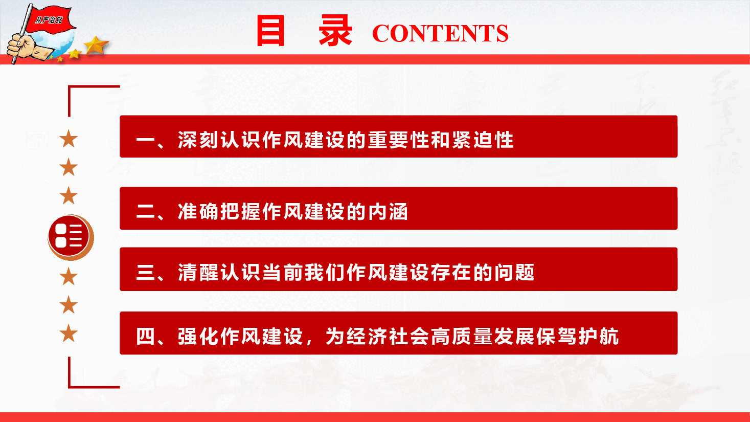 作风建设专题党课《加强作风建设，推动高质量发展》（PPT+文字稿）.pptx，第3页预览