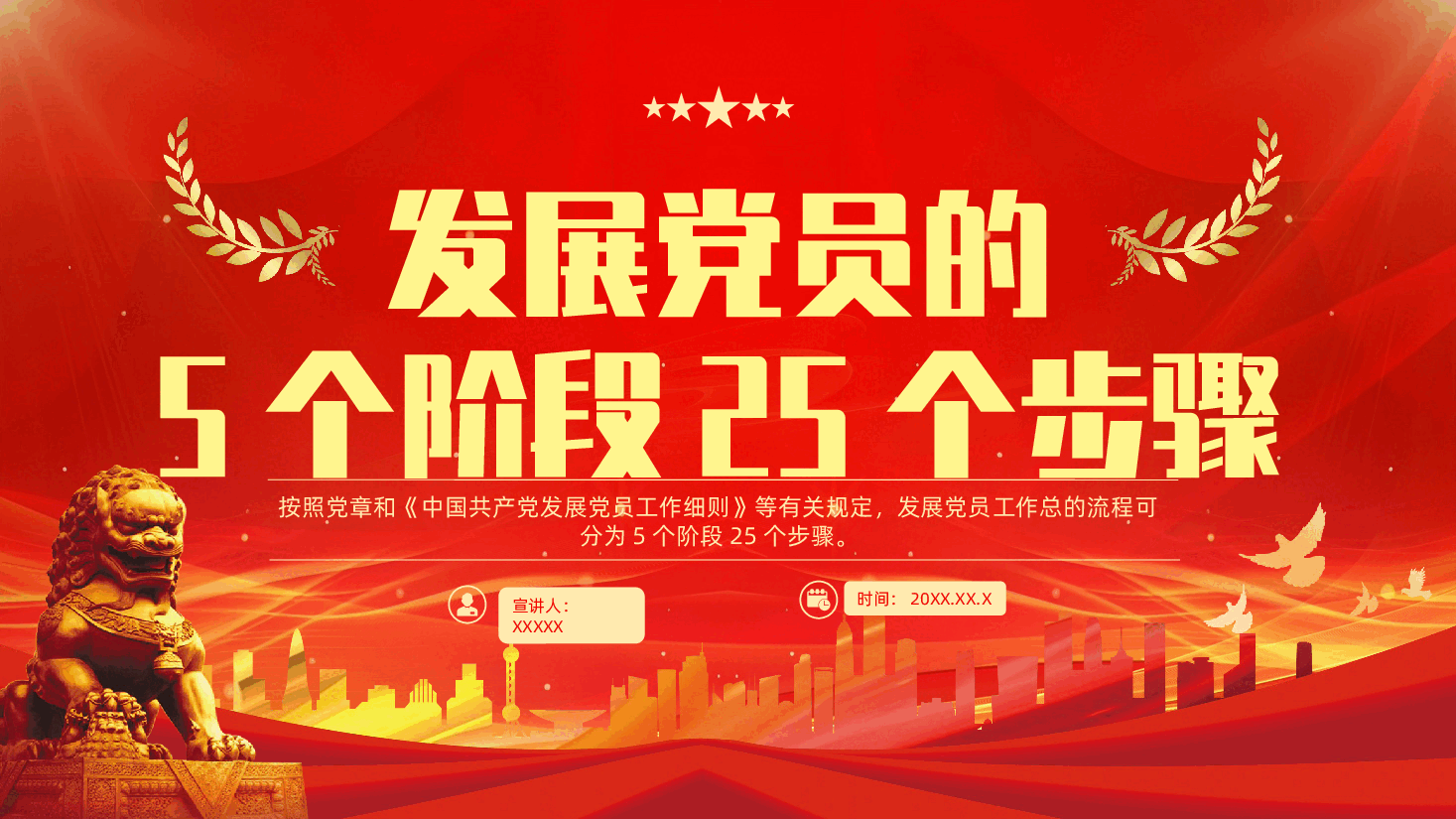 发展党员的5个阶段25个步骤ppt（附文稿）.pptx，第1页预览