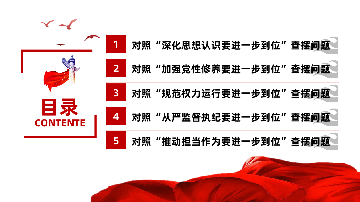 普通党员对照“五个进一步到位”问题查摆台账ppt——深化思想认识、加强党性修养、规范权力运行、从严监督执纪、推动担当作为(含讲稿).pptx,第2页预览