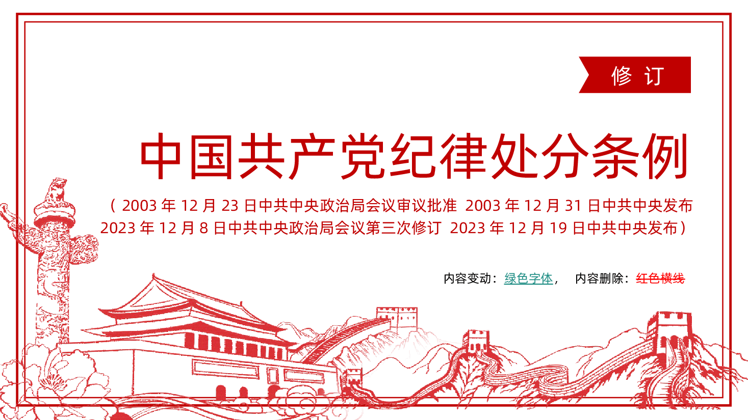 《中国共产党纪律处分条例》最新版中国共产党纪律处分条例PPT.pptx,第3页预览