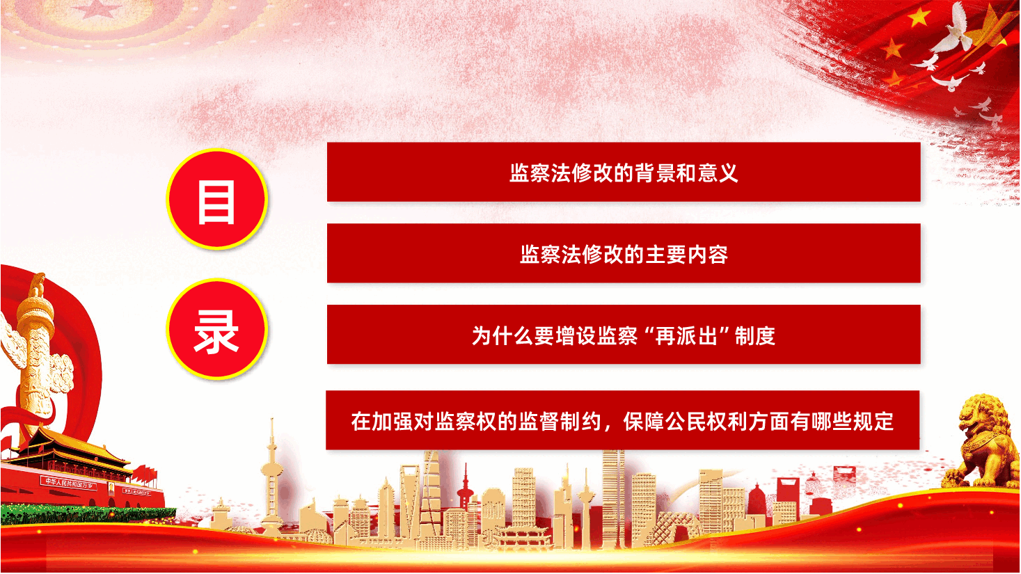 中华人民共和国监察法全面解读.pptx，第3页预览