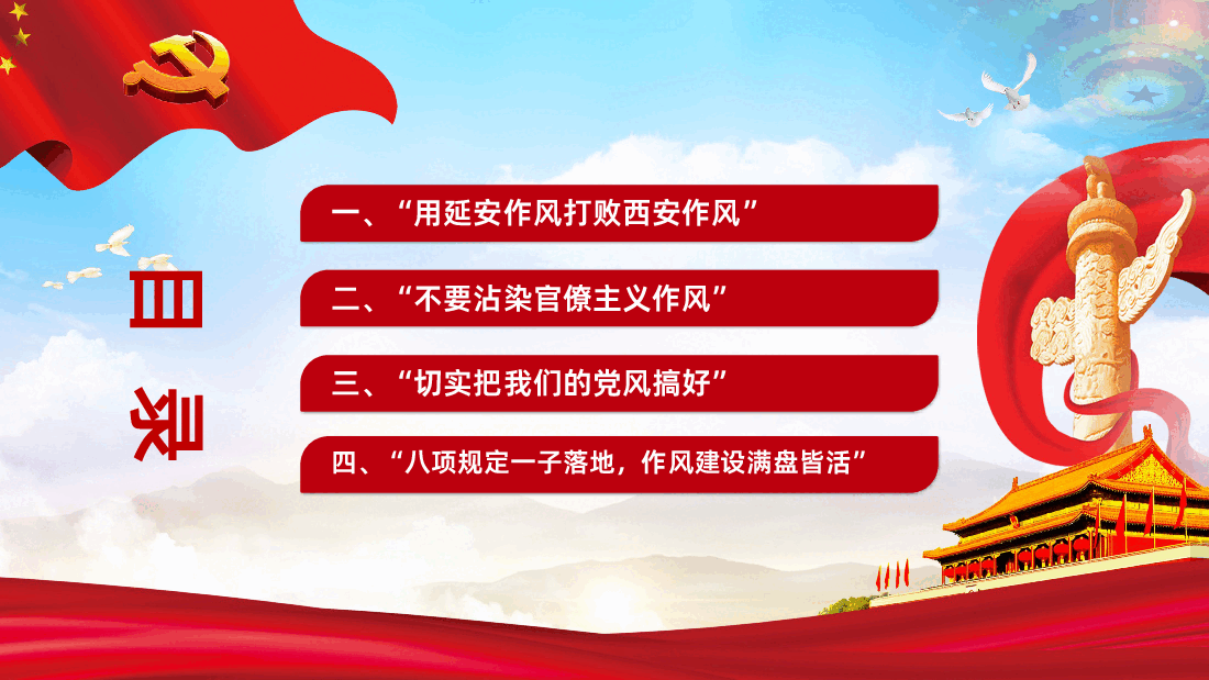 党史上的作风建设PPT作风建设永远在路上.pptx，第3页预览