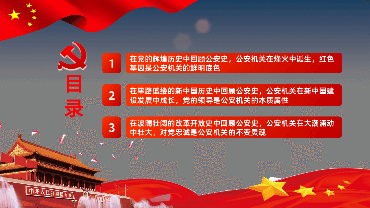 (灰色为蒙版,下载后正常)公安政治轮训专题党课着力锻造一支高素质过硬公安铁军.pptx,第3页预览