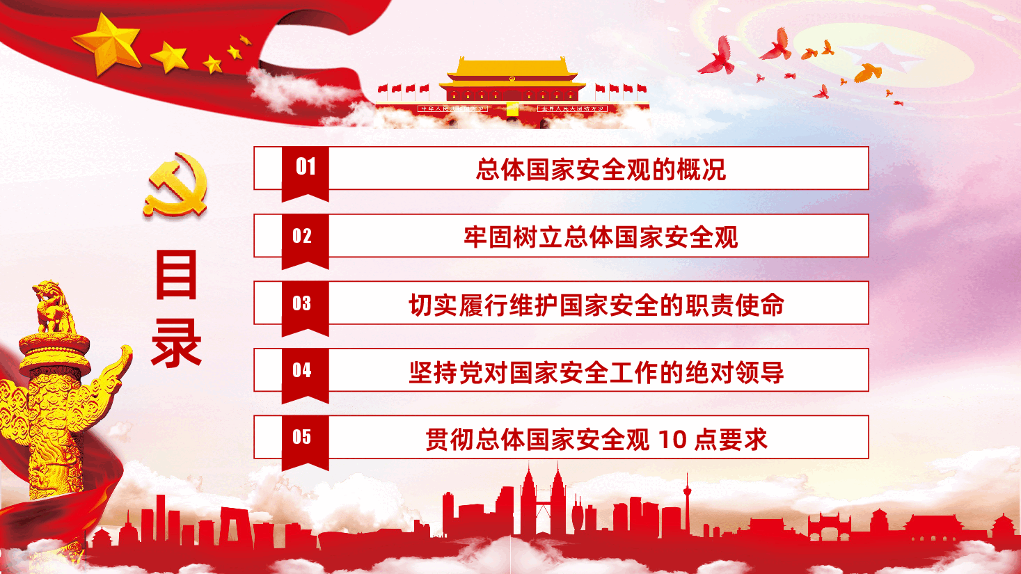 坚持总体国家安全观做好新时代国家安全工作PPT.pptx，第3页预览