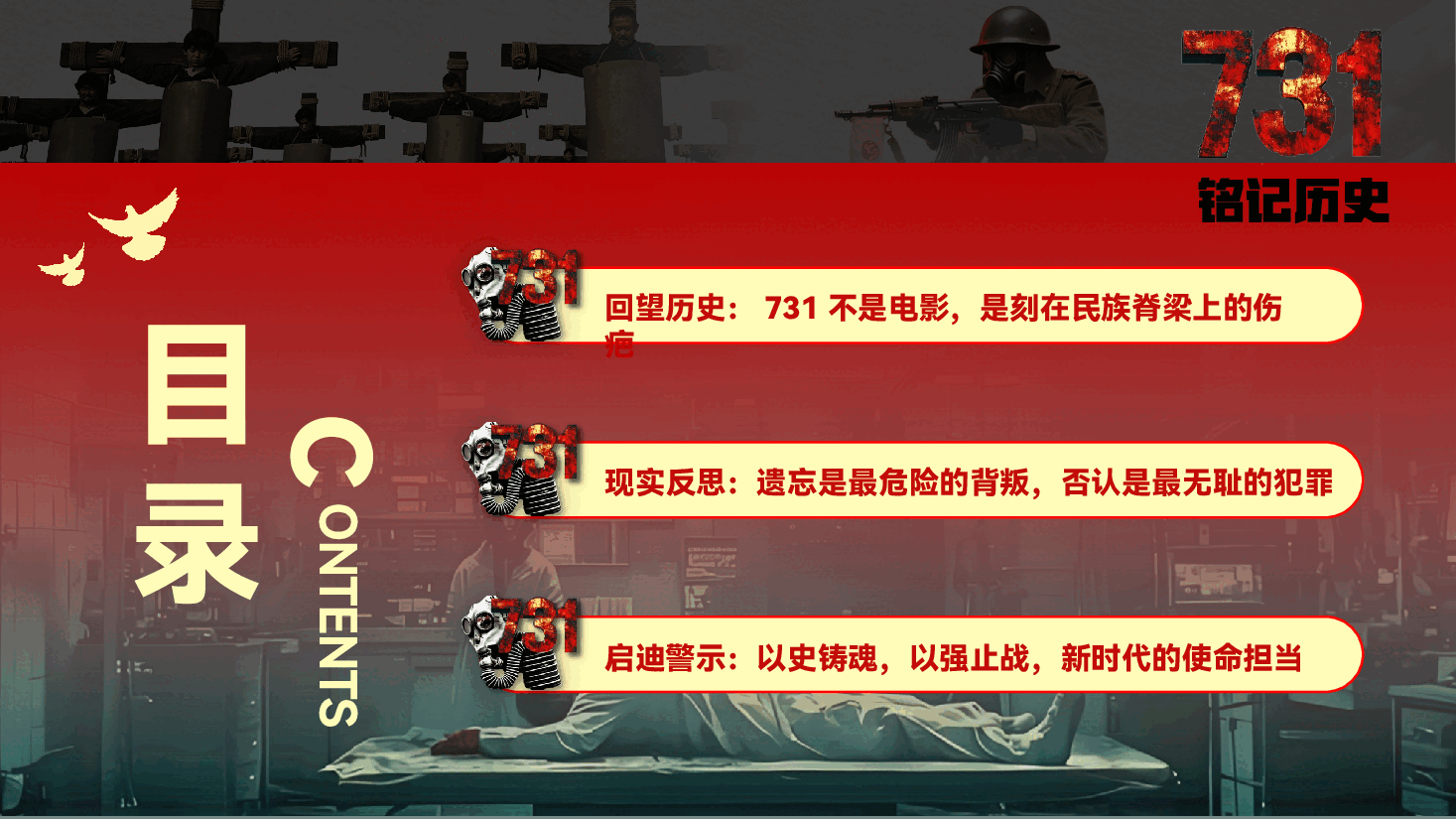 铭记“731”之痛PPT(附文稿):以史为鉴砺初心,强国兴邦担使命.pptx,第3页预览