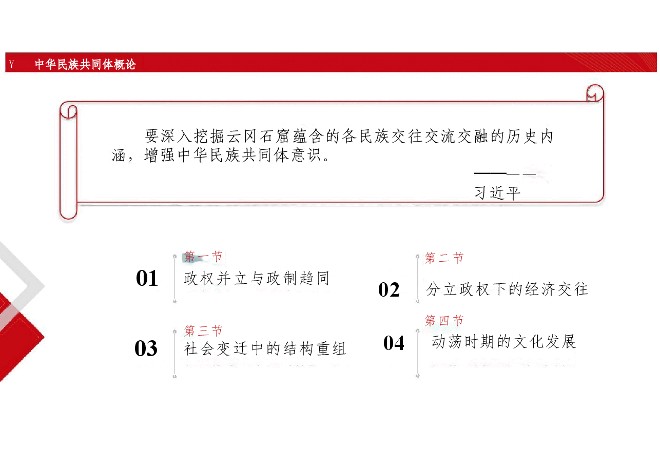 新版中华民族共同体概论课件第六讲“五胡入华”与中华民族大交融(魏晋南北朝时期)-2025年版.pptx,第2页预览