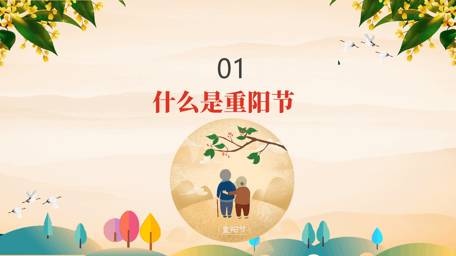 九九重阳节主题班会PPT模板.pptx,第3页预览