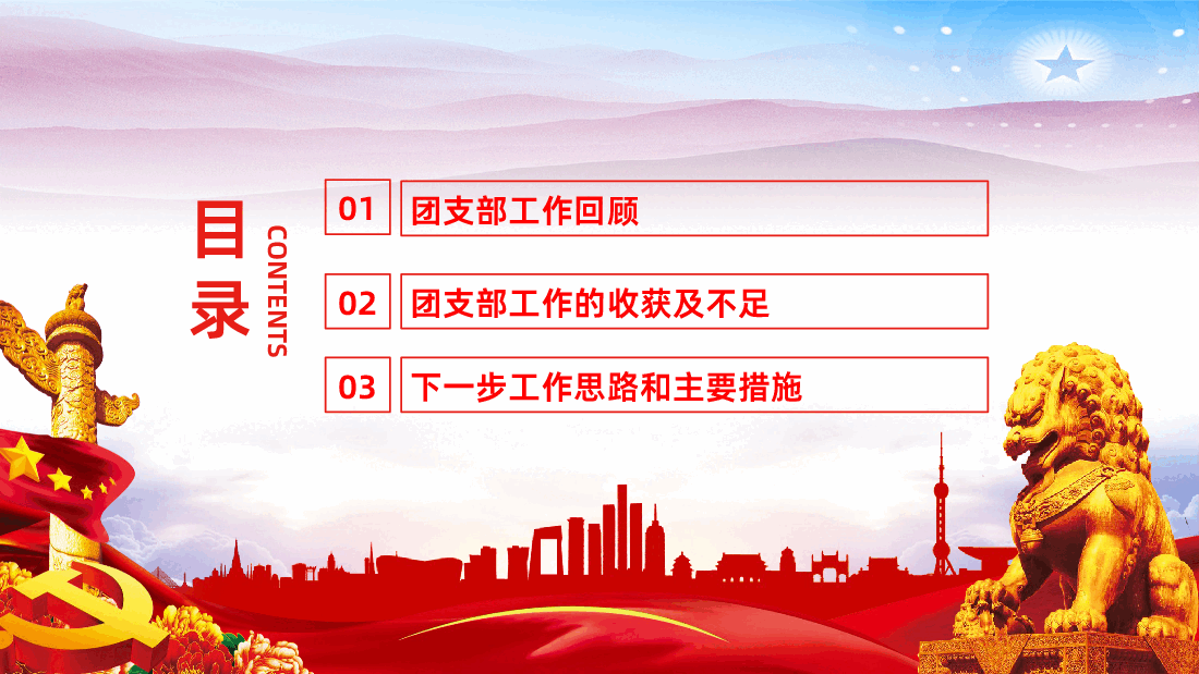 中国共产主义青年团基层团委团支部工作总结汇报PPT.pptx，第3页预览