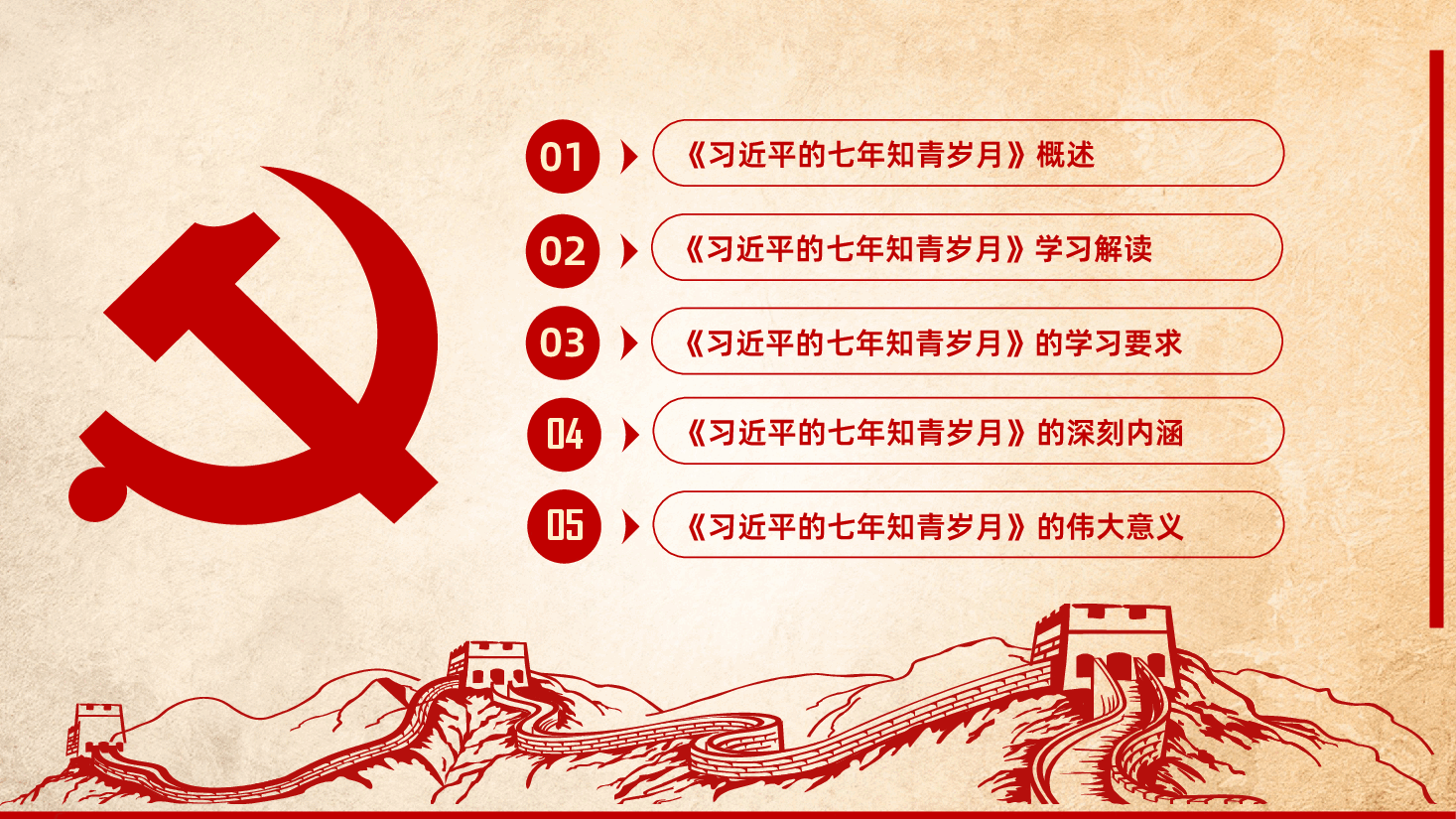 习近平的七年知青岁月PPT.pptx，第3页预览