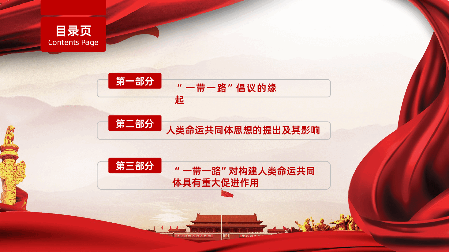 一带一路全面解读之人类命运共同体PPT课件.pptx，第2页预览