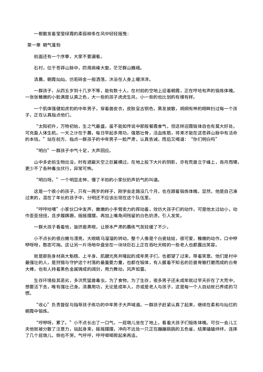 完美世界.txt,第2页预览