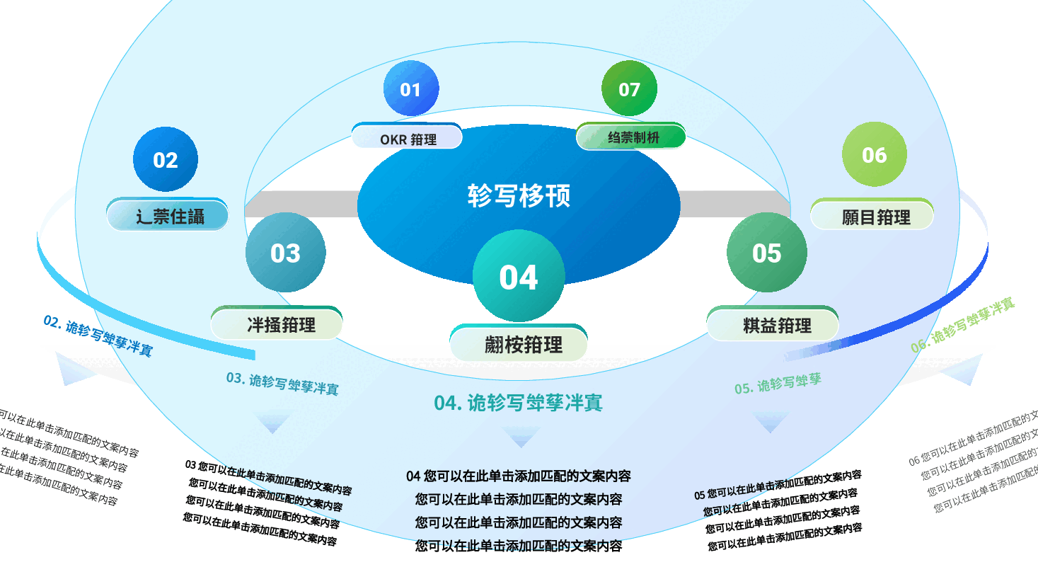 7段文案旋转逻辑图.pptx,第4页预览
