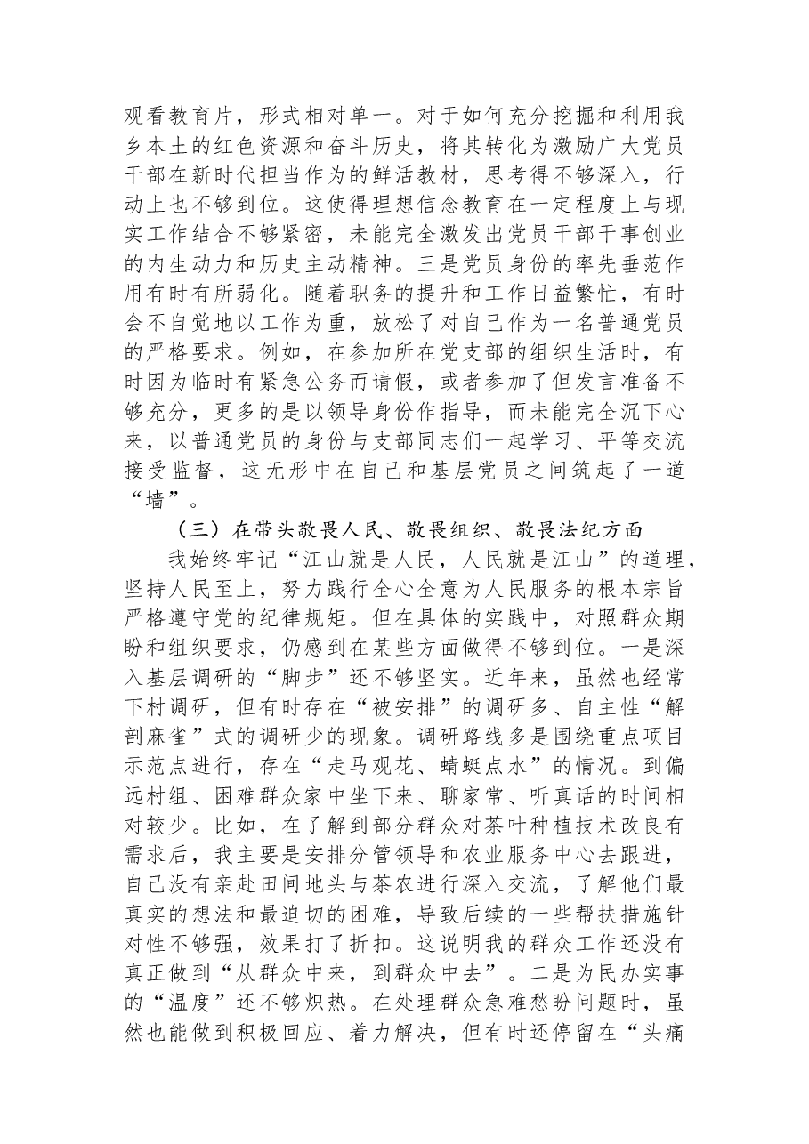 (7篇)2025年专题民主生活会对照检查材料汇编(镇乡、街道).docx,第4页预览