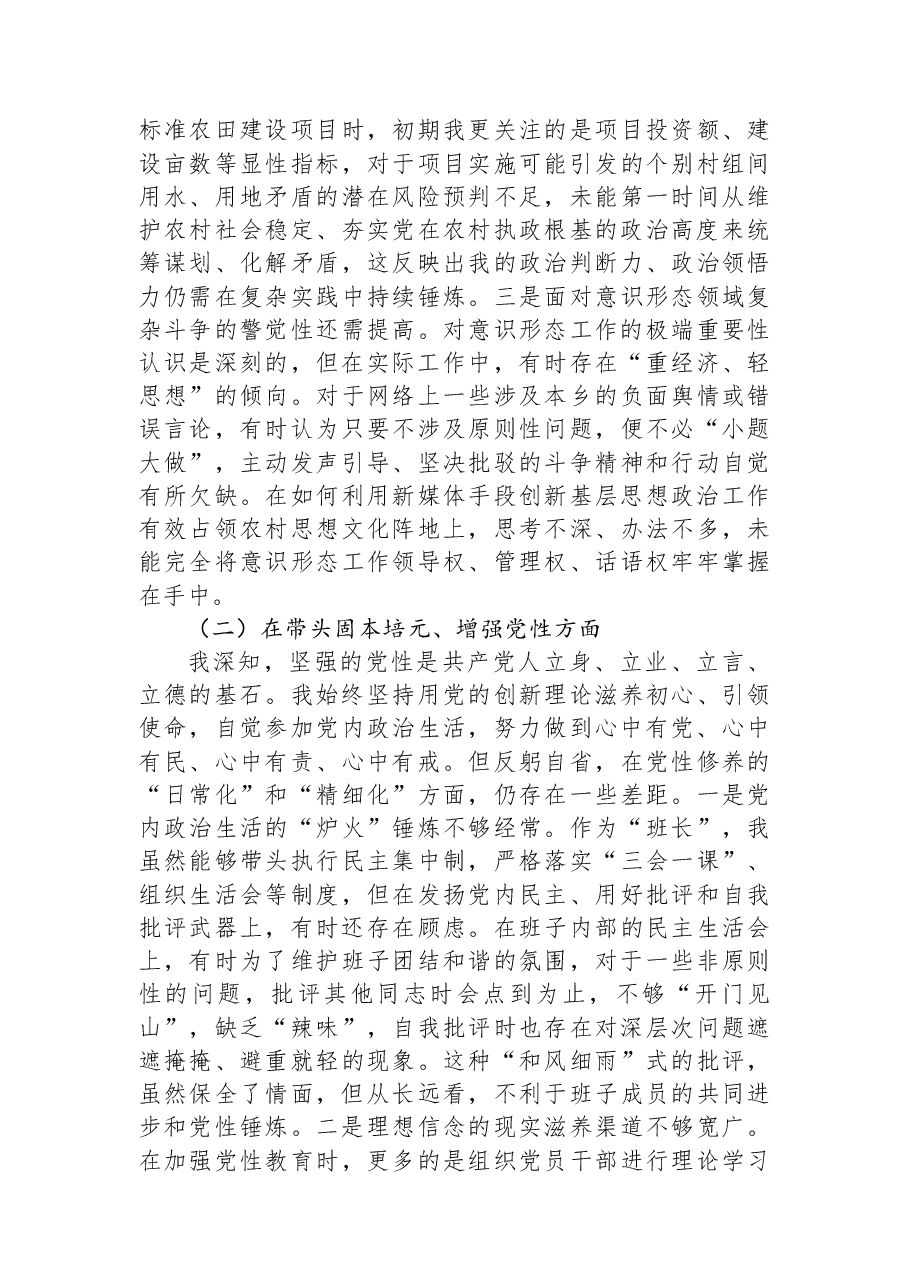 (7篇)2025年专题民主生活会对照检查材料汇编(镇乡、街道).docx,第3页预览