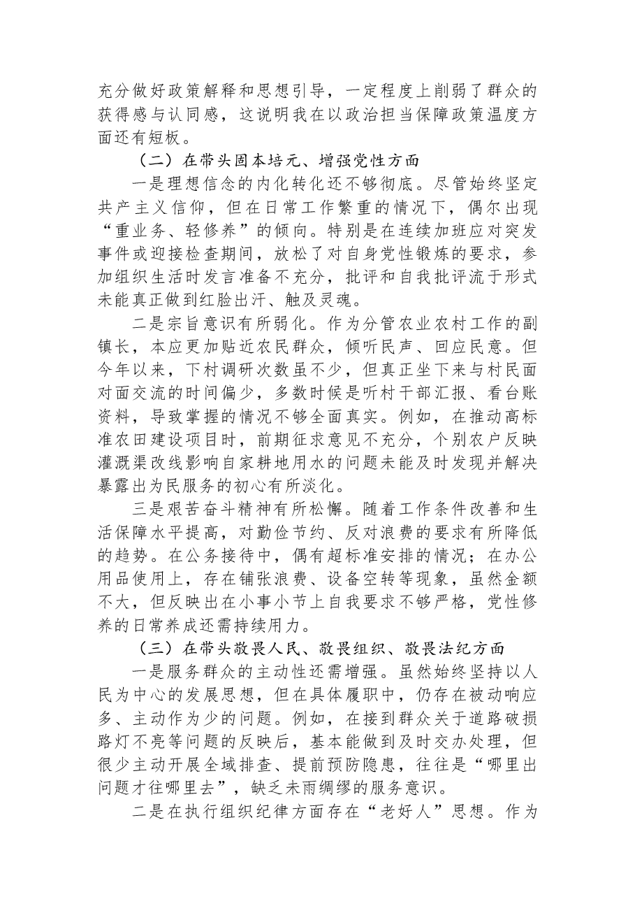 2025年度民主生活会对照检查材料(个人).docx,第2页预览