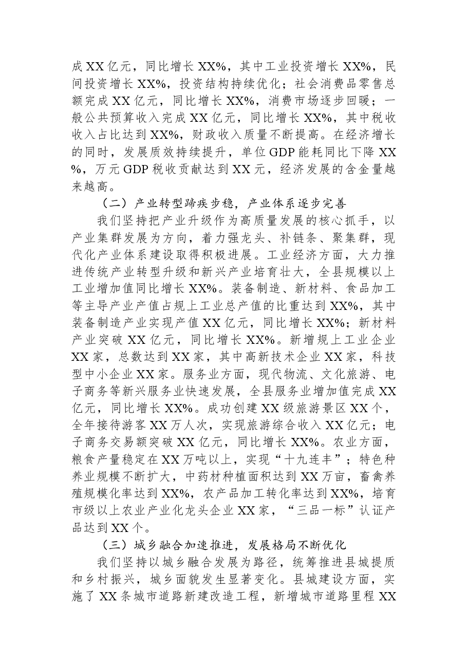 (2篇)XX县长在XX县人民政府2026年工作务虚会上的讲话汇编.docx,第3页预览