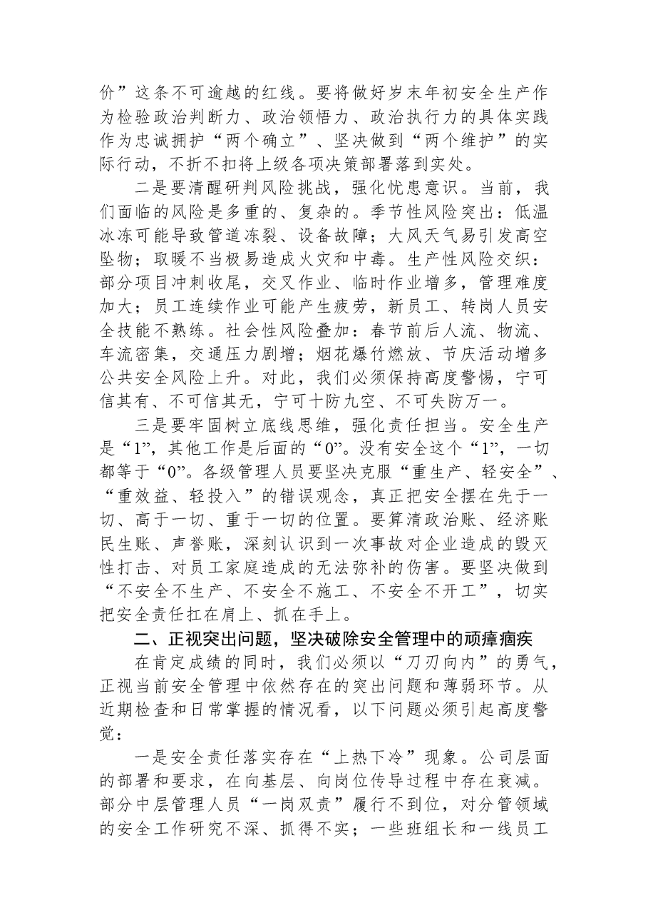 在2026年春节前安全生产紧急会议上的讲话.docx,第2页预览
