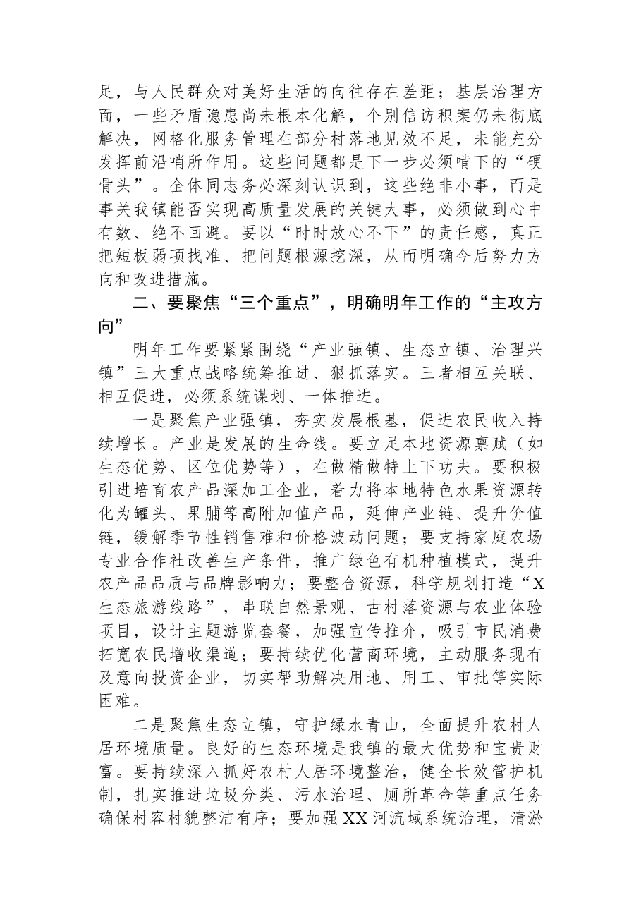 镇党委书记在2025年务虚工作会议上的讲话.docx,第2页预览