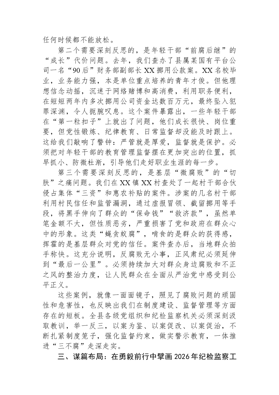 XX县纪委监委2026年纪检监察工作务虚会讲话稿.docx,第4页预览