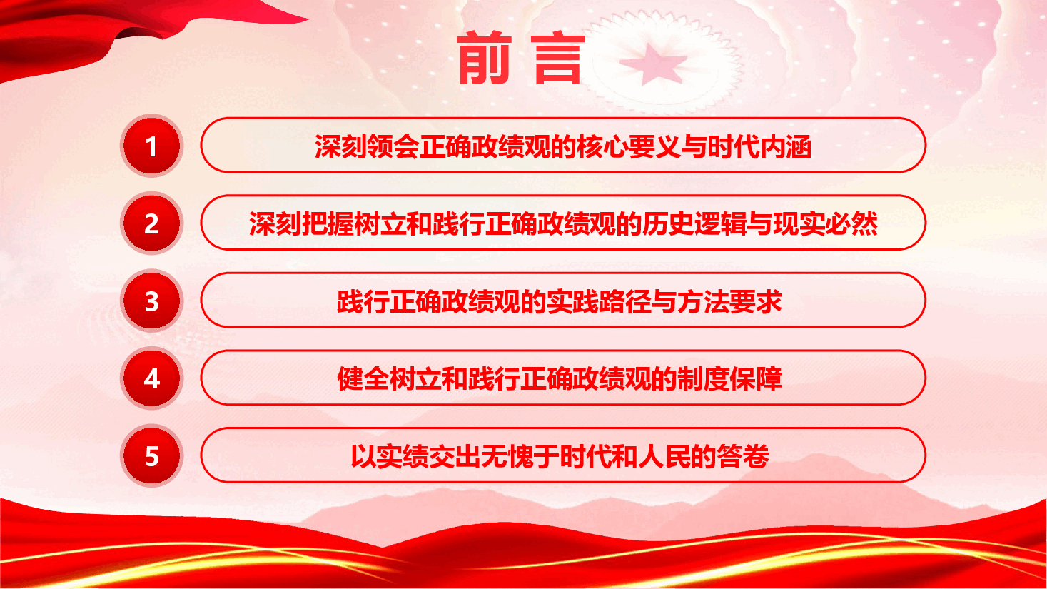 政绩观学习教育专题党课《树立和践行正确政绩观,奋力谱写“十五五”高质量发展新篇章》(PPT+文字稿).pptx,第3页预览