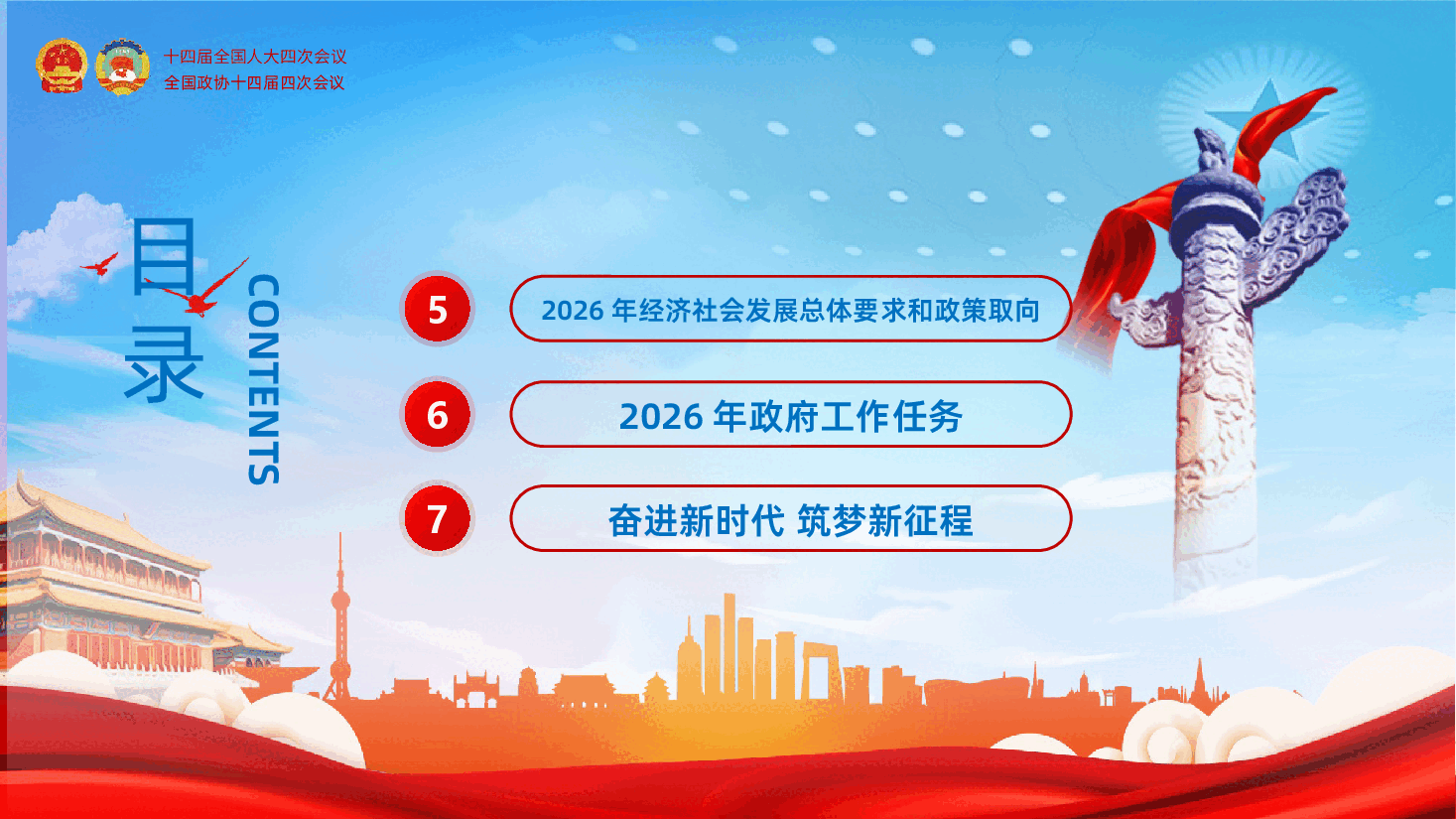 2026年两会政府工作报告精神宣讲PPT《聚焦两会关注民生》.pptx,第4页预览