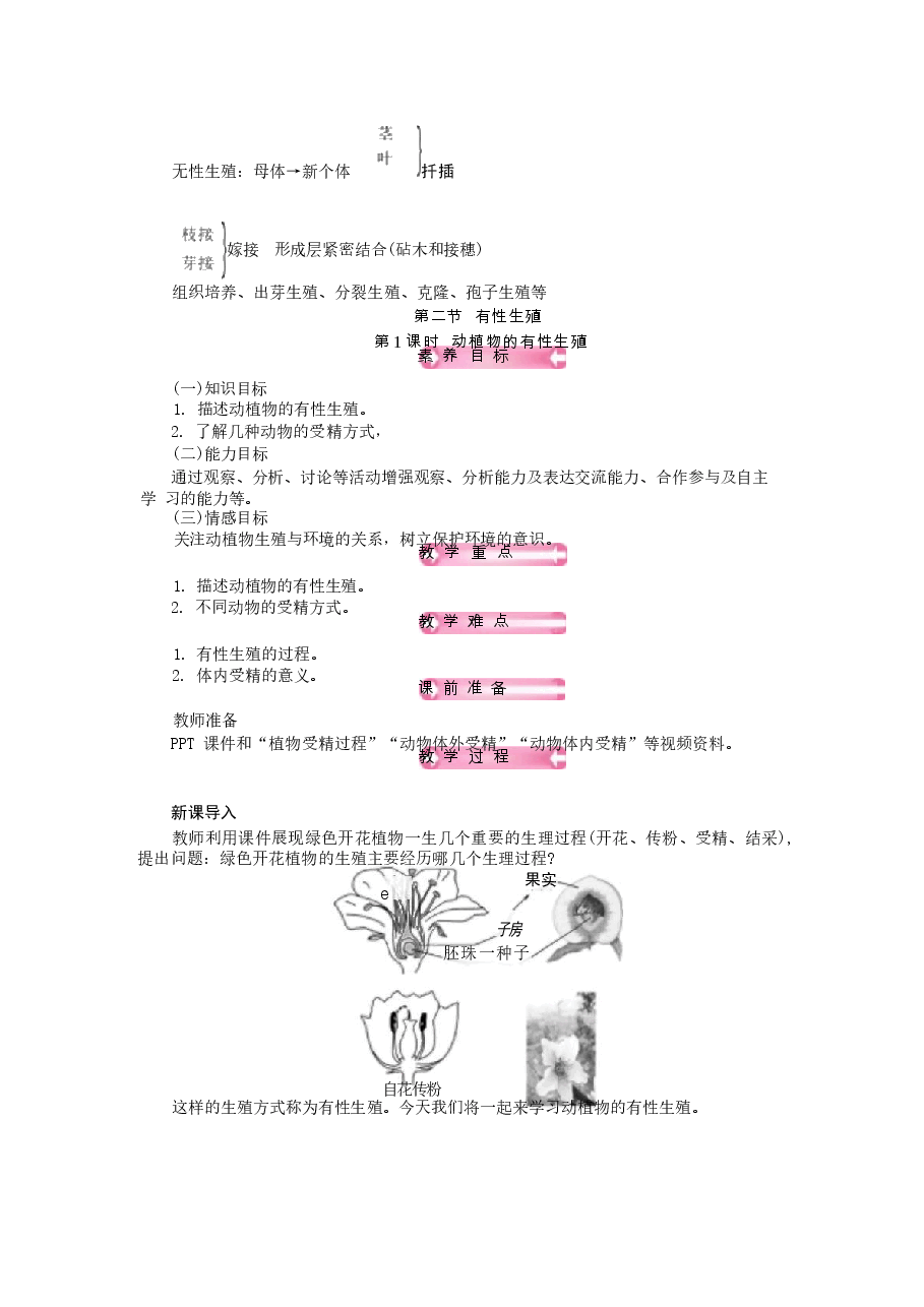 2026年教案合集2026春季新人教版八年级生物下册全册教案.docx,第4页预览