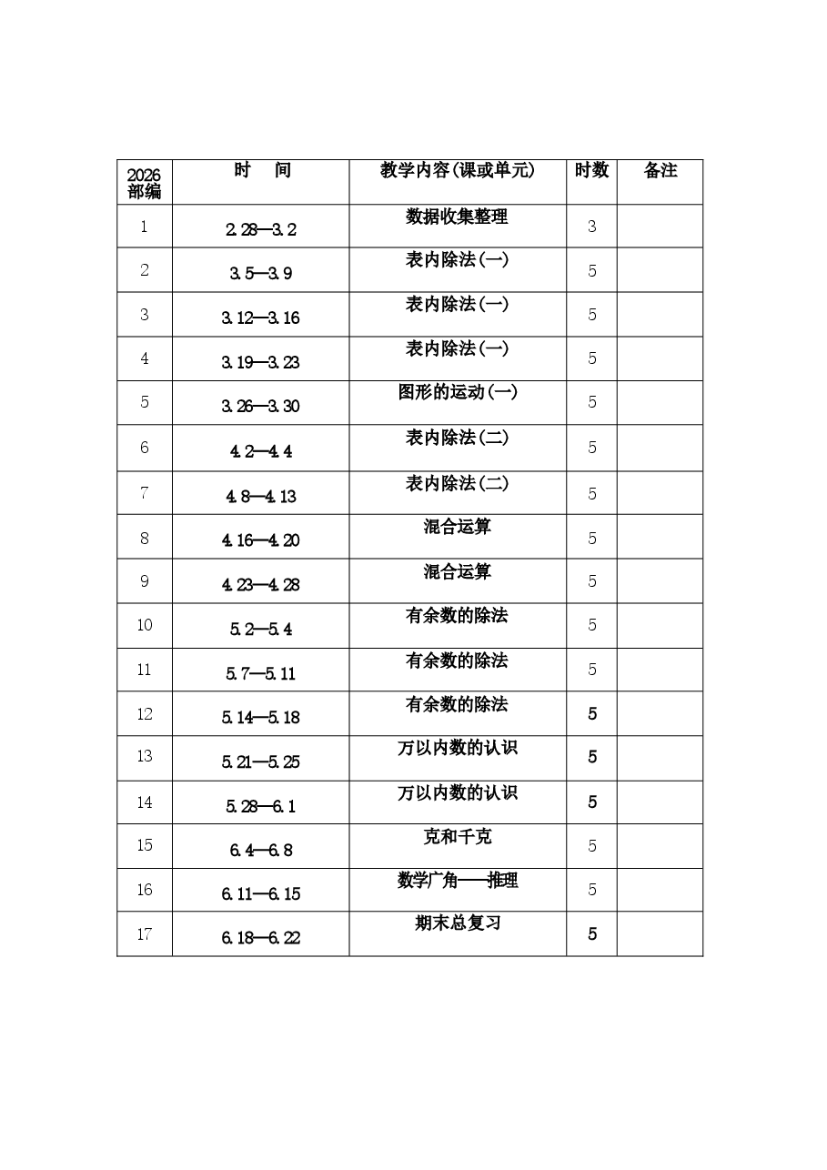 2026年教案合集2026小学二年级数学下册全册教案.docx，第2页预览