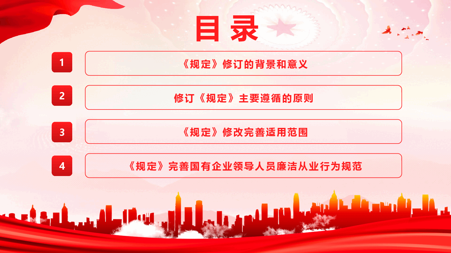 《国有企业领导人员廉洁从业规定》重点内容学习宣讲(PPT+文稿).pptx,第2页预览