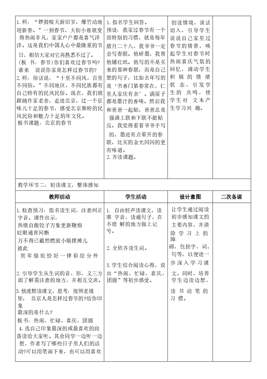 2026年教案合集2026年春期部编人教版六年级下册语文全册核心素养教案(反思无内容)(全册共287页)新版.docx,第4页预览