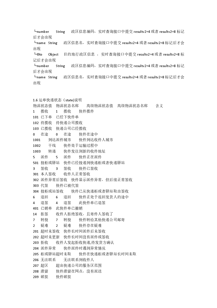 快递100API实时快递单号查询技术说明.docx,第4页预览