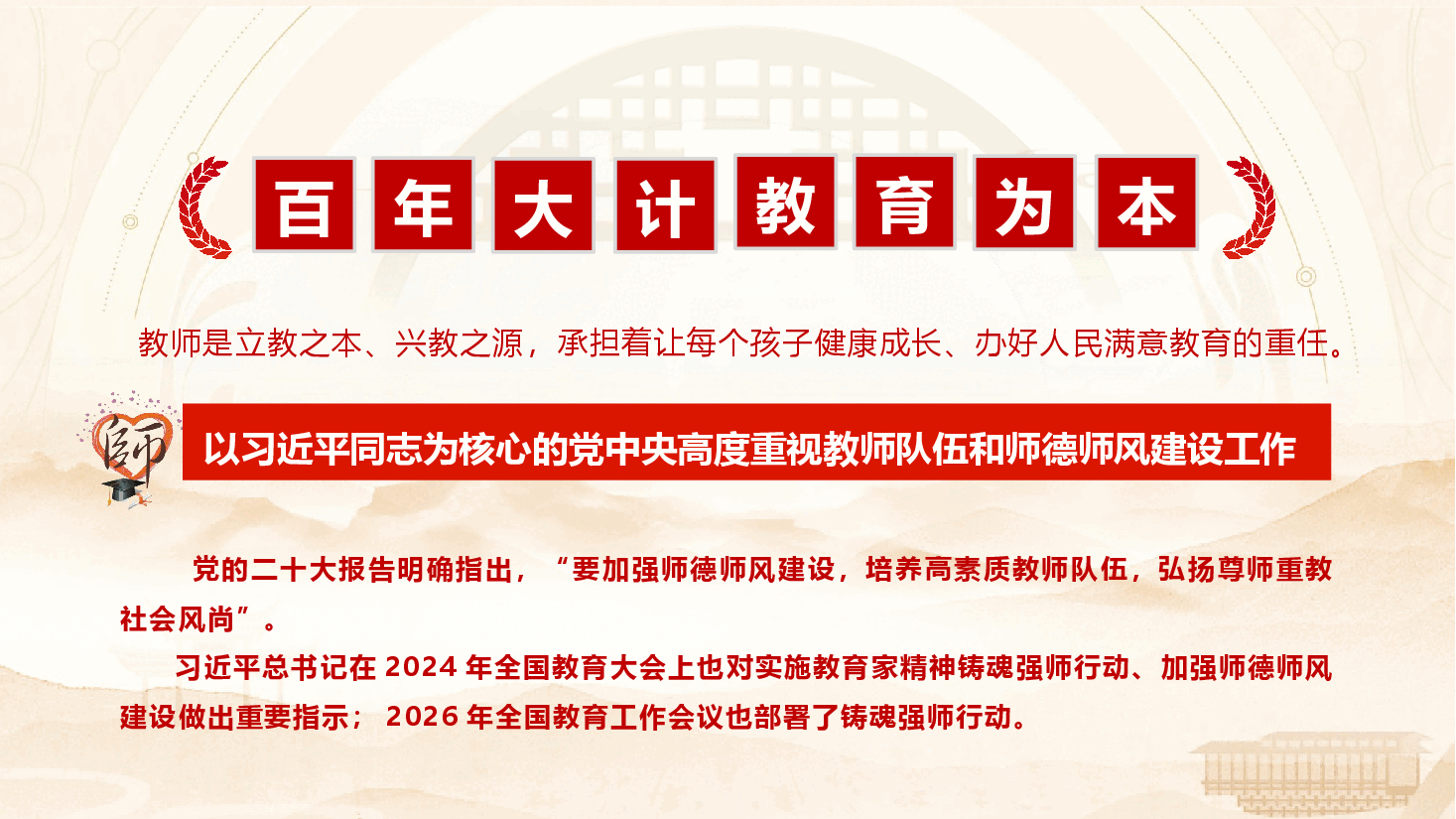 2026年师德师风教育《筑牢师德师风根基，培育铸魂育人之师》（PPT+文字稿）.pptx，第2页预览