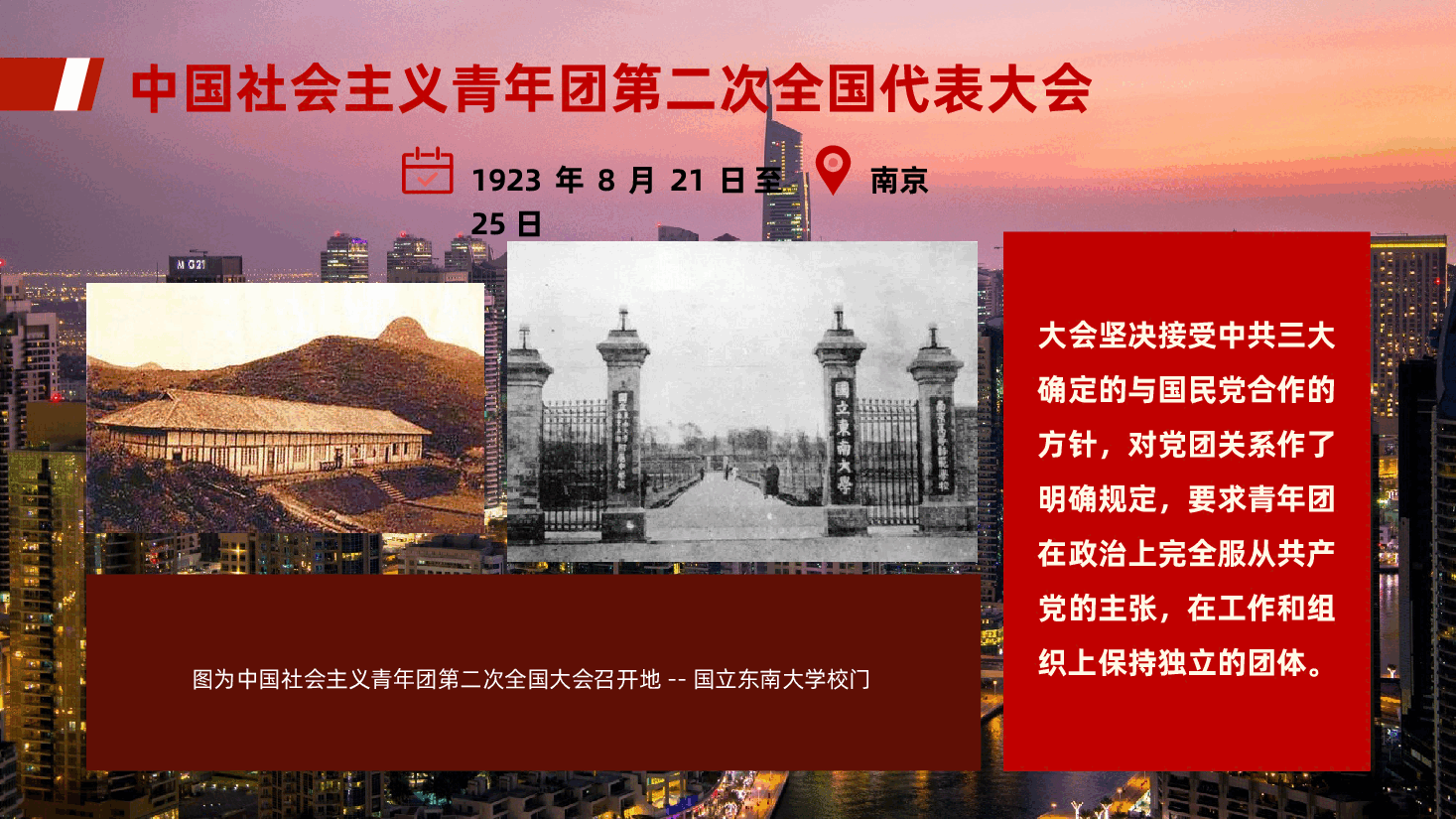 一图读懂团代会历程——中国共产主义青年团全国代表大会光辉历程（纪念五四运动107周年ppt+讲稿）.pptx，第4页预览