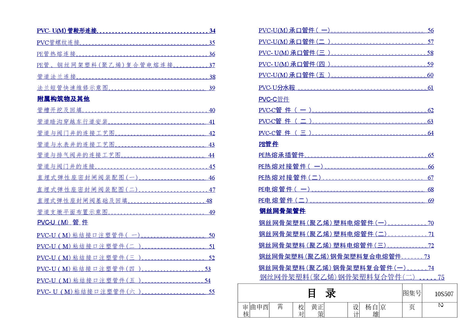 10S507 建筑小区埋地塑料给水管道施工.doc,第3页预览