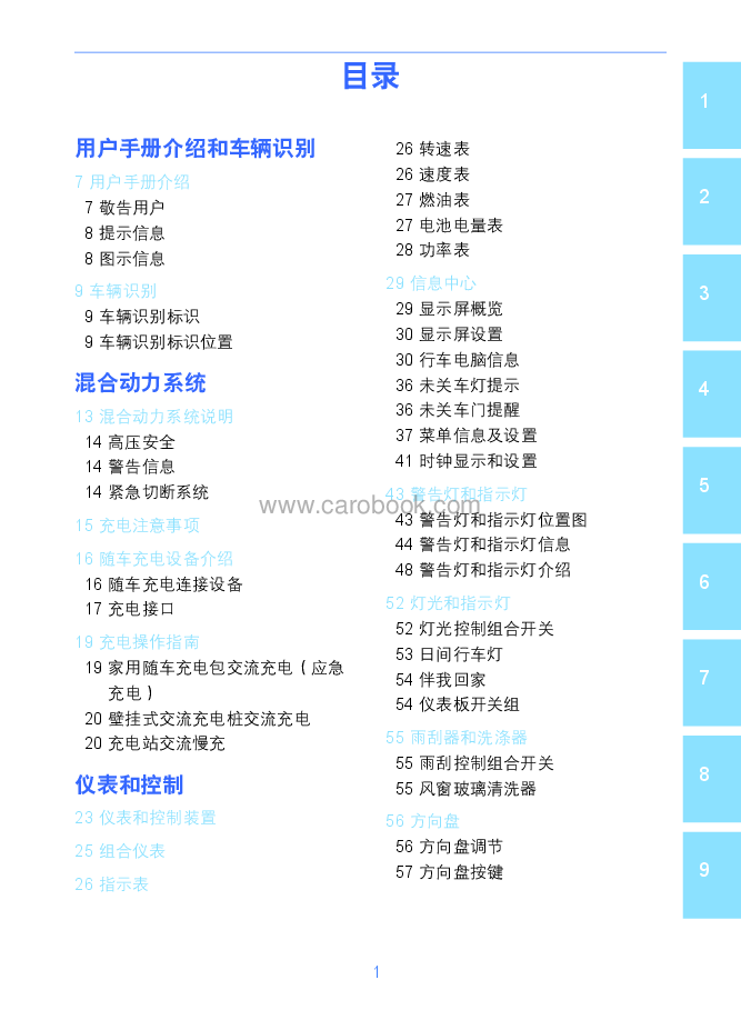 吉利帝豪PHEV说明书.pdf，第3页预览
